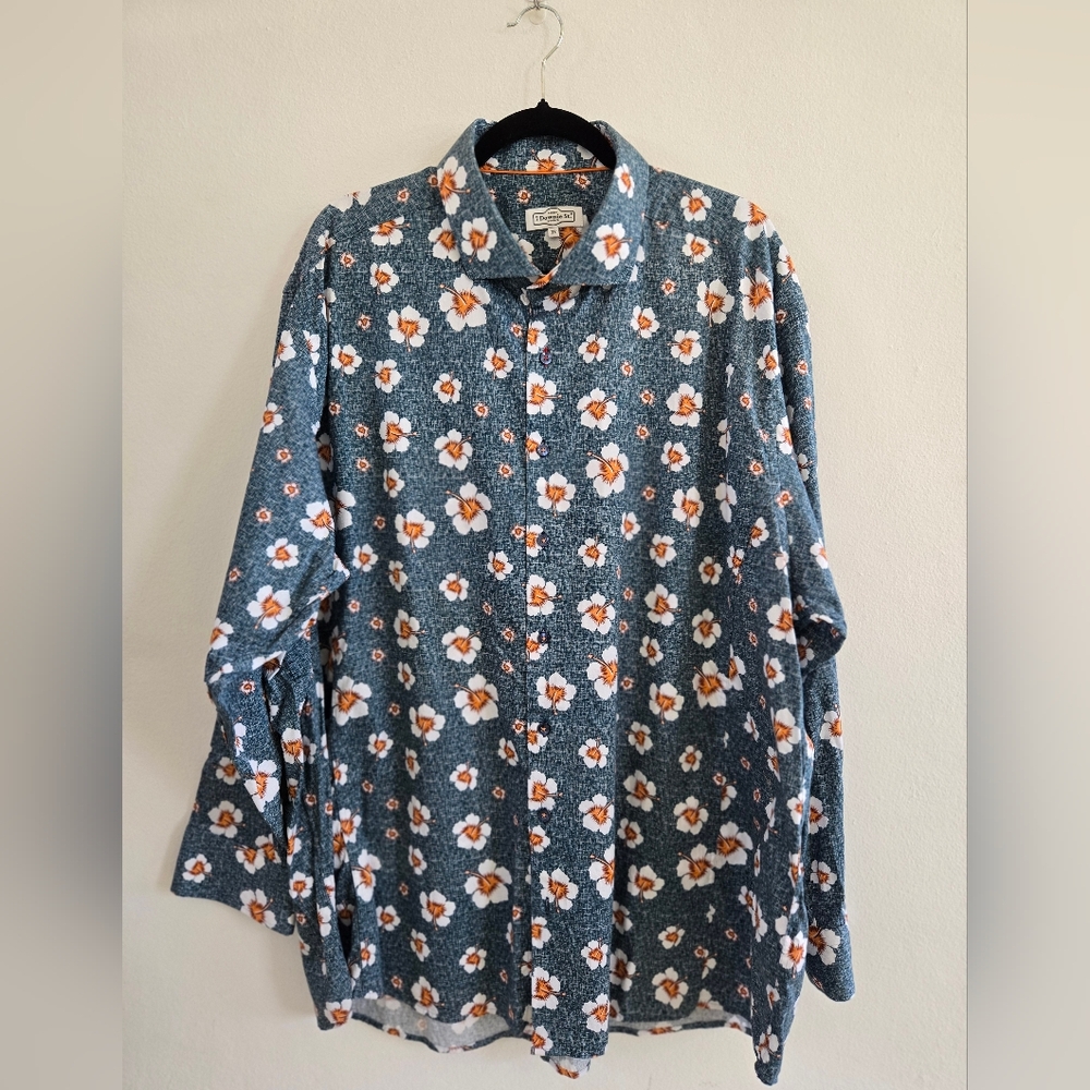 7 Downie St. Floral Button-Up Long Sleeve Floral  Shirt Size 3X